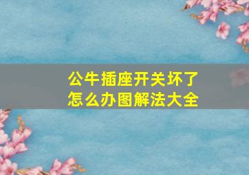 公牛插座开关坏了怎么办图解法大全