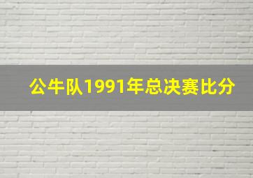 公牛队1991年总决赛比分