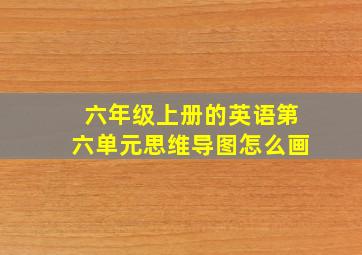 六年级上册的英语第六单元思维导图怎么画