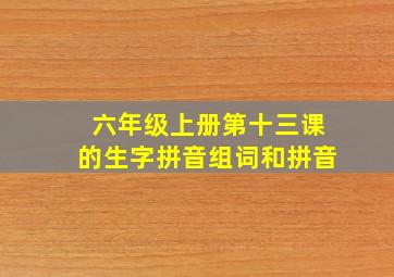 六年级上册第十三课的生字拼音组词和拼音