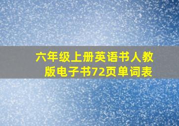 六年级上册英语书人教版电子书72页单词表