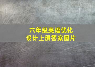 六年级英语优化设计上册答案图片