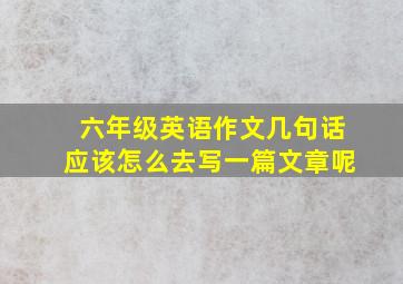 六年级英语作文几句话应该怎么去写一篇文章呢