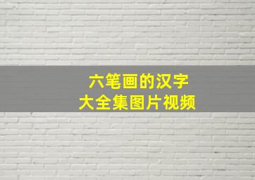 六笔画的汉字大全集图片视频