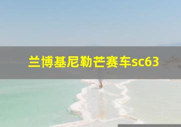 兰博基尼勒芒赛车sc63