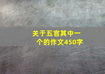 关于五官其中一个的作文450字