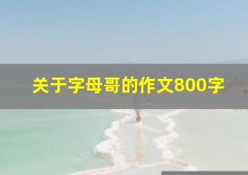 关于字母哥的作文800字