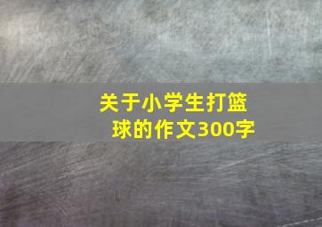 关于小学生打篮球的作文300字