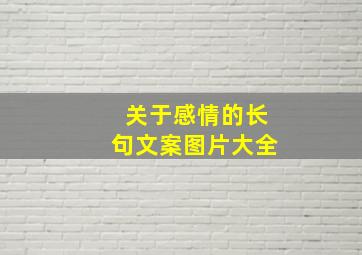 关于感情的长句文案图片大全