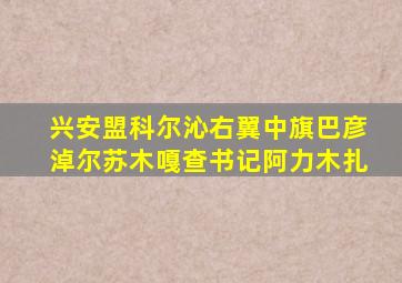 兴安盟科尔沁右翼中旗巴彦淖尔苏木嘎查书记阿力木扎