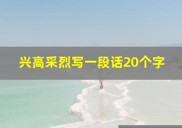 兴高采烈写一段话20个字