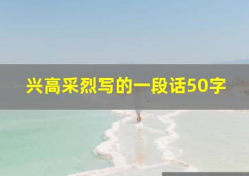 兴高采烈写的一段话50字