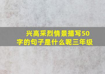 兴高采烈情景描写50字的句子是什么呢三年级