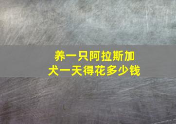 养一只阿拉斯加犬一天得花多少钱