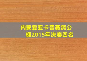 内蒙爱亚卡普赛鸽公棚2015年决赛四名