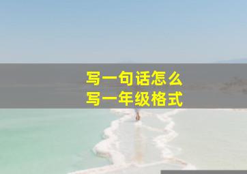 写一句话怎么写一年级格式