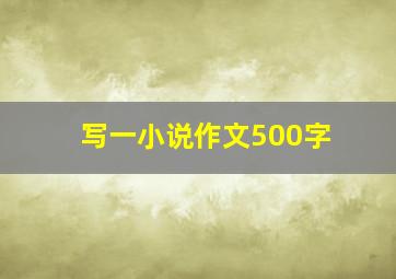 写一小说作文500字