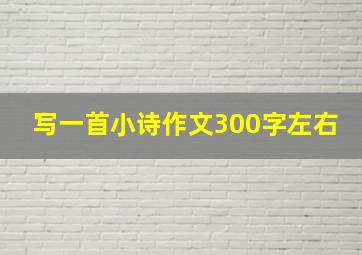 写一首小诗作文300字左右