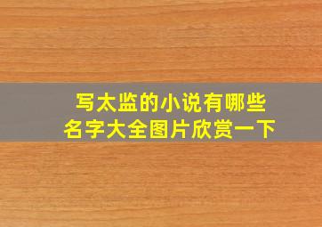 写太监的小说有哪些名字大全图片欣赏一下