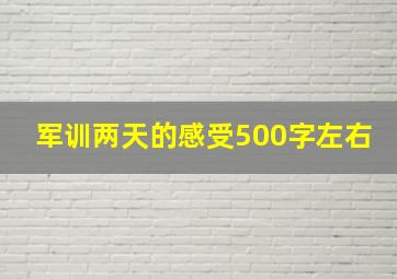 军训两天的感受500字左右