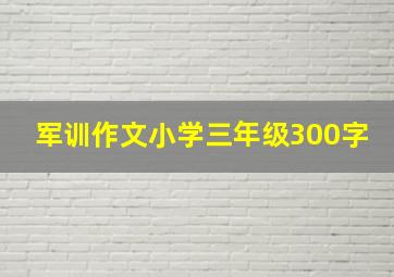 军训作文小学三年级300字