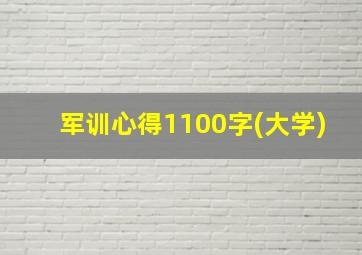 军训心得1100字(大学)