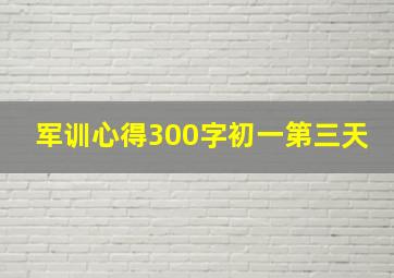 军训心得300字初一第三天