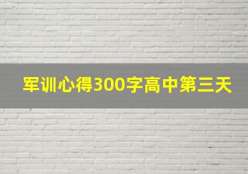 军训心得300字高中第三天