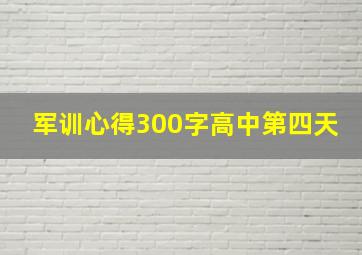 军训心得300字高中第四天