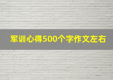 军训心得500个字作文左右