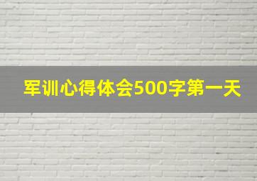 军训心得体会500字第一天