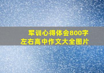 军训心得体会800字左右高中作文大全图片