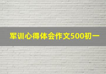 军训心得体会作文500初一