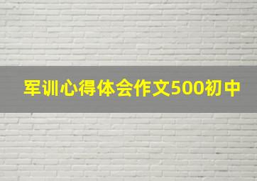 军训心得体会作文500初中