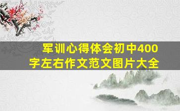 军训心得体会初中400字左右作文范文图片大全