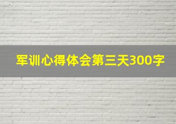 军训心得体会第三天300字