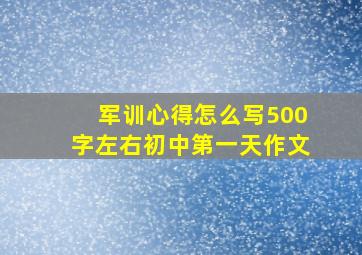 军训心得怎么写500字左右初中第一天作文