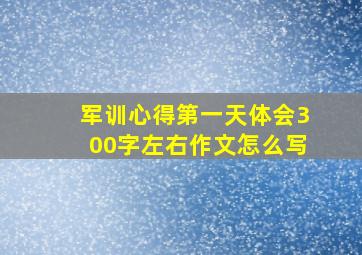 军训心得第一天体会300字左右作文怎么写