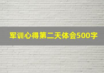 军训心得第二天体会500字