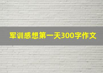 军训感想第一天300字作文