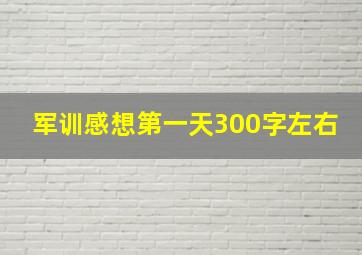 军训感想第一天300字左右