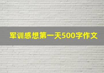 军训感想第一天500字作文