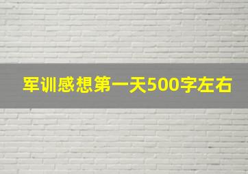 军训感想第一天500字左右