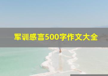 军训感言500字作文大全