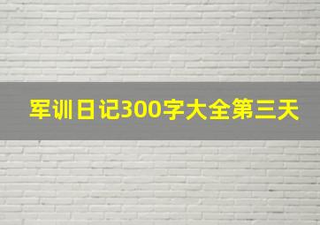 军训日记300字大全第三天