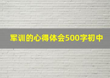 军训的心得体会500字初中