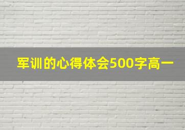 军训的心得体会500字高一