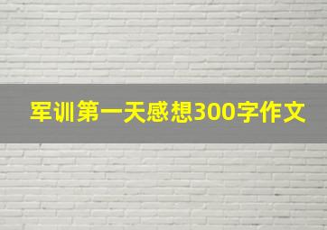 军训第一天感想300字作文