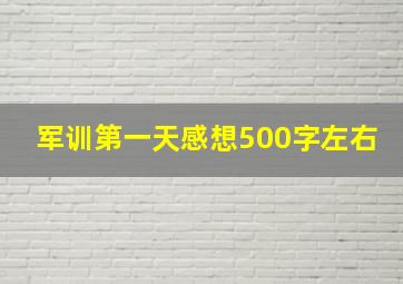 军训第一天感想500字左右