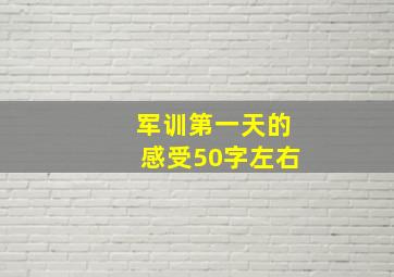 军训第一天的感受50字左右